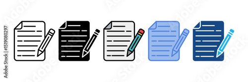 Writing Article Icon Element For Design