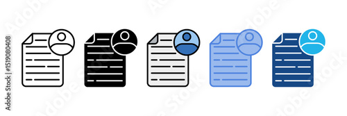 Document User Icon Element For Design