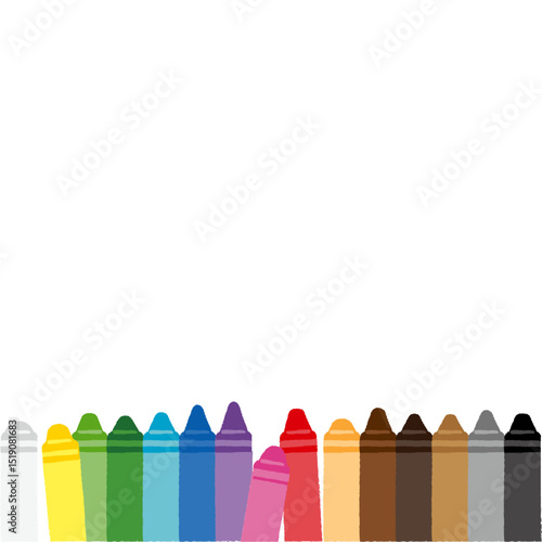 クレヨンの手描きフレーム