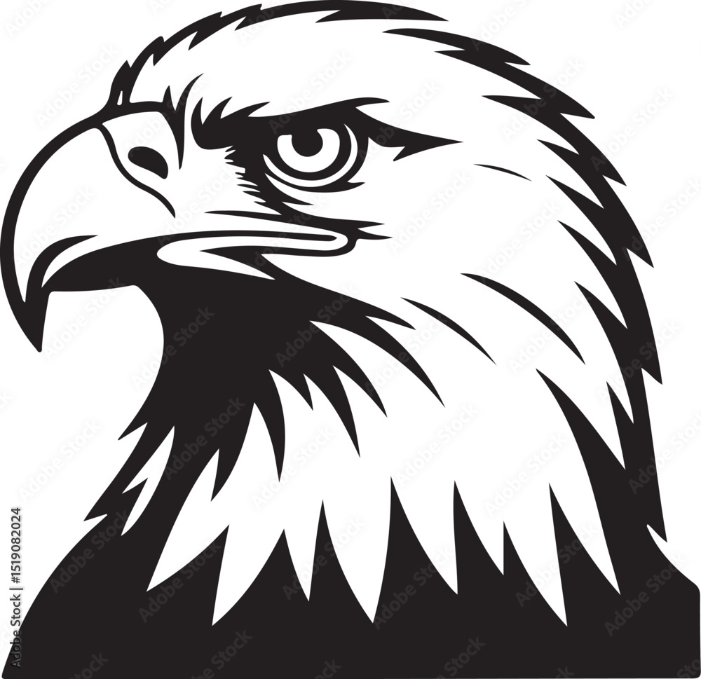 Obraz premium eagle head vector illustration