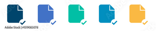 folder documents file icon with check mark