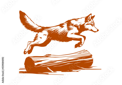 Dingo hand drawn sketch vector illustration