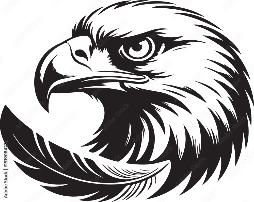 Fototapeta premium eagle head vector