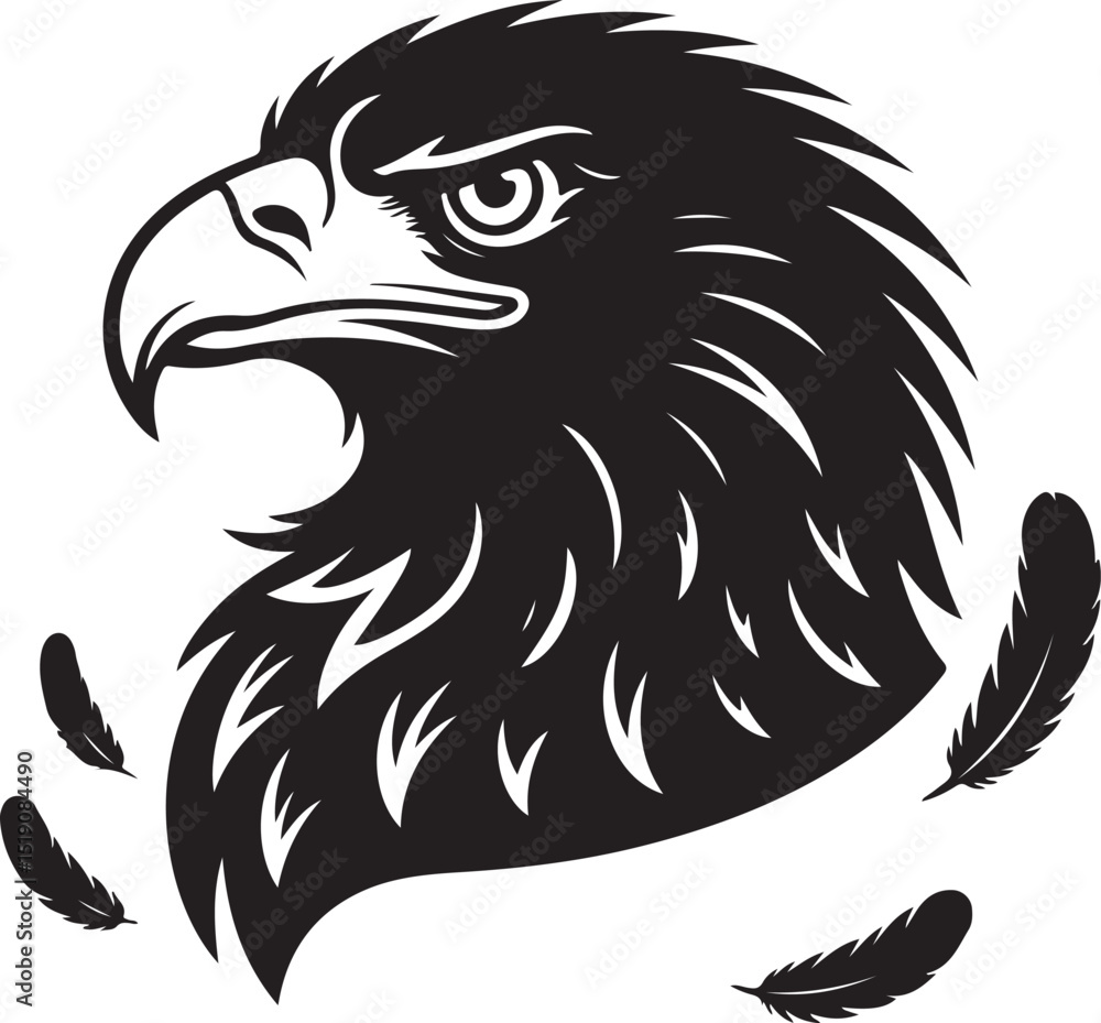 Fototapeta premium eagle head vector