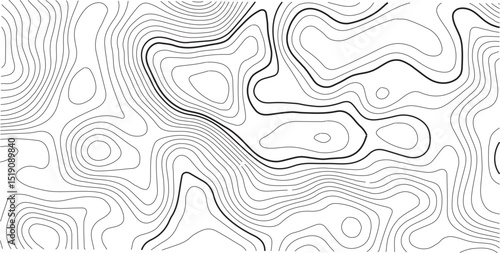 Topographic map background geographic line map with elevation assignments. Modern design with White background with topographic wavy pattern design.