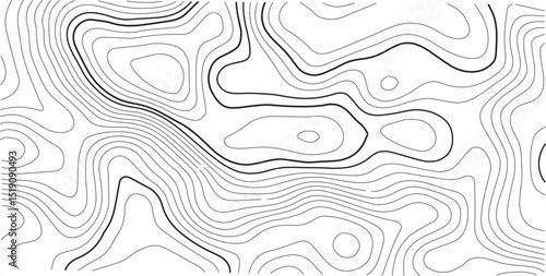 Topographic map background geographic line map with elevation assignments. Modern design with White background with topographic wavy pattern design.