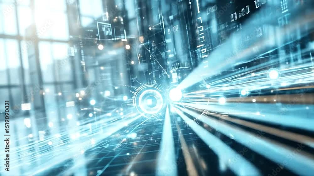 Ultramodern background with thin grid overlay and holographic data fields Ultramodern background with thin grid overlay and holographic data fields