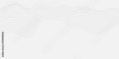 Tech grey abstract wave digital element for design. Curved wavy line design element Eps10