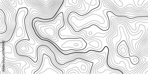 Topographic map background geographic line map with elevation assignments. Modern design with White background with topographic wavy pattern design.