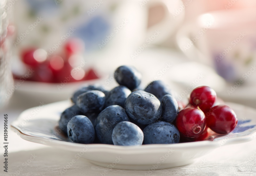 Close-up of fresh blueberries, raspberries, and strawberries arranged on table, symbolizing healthy eating, organic nutrition, and natural vitality. food advertising, highlighting, wholesome lifestyle Close-up of fresh blueberries, raspberries, and strawberries arranged on table, symbolizing healthy eating, organic nutrition, and natural vitality. food advertising, highlighting, wholesome lifestyle