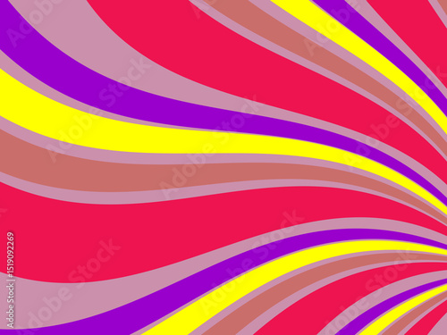 Vintage retro banner background. Colorful grunge wave wallpaper. Vector illustration. Twist party backround pattern.
