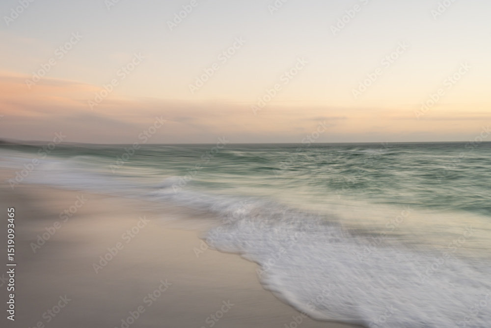 Obraz premium Dreamy and peaceful abstract ocean sunrise, Gulf of Mexico