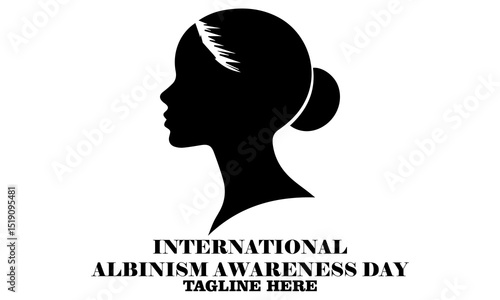 International albinism awareness day vector Illustration. International albinism awareness day logo design with white background