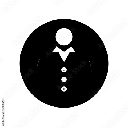 Simple Black Button Outline Vector Image on White