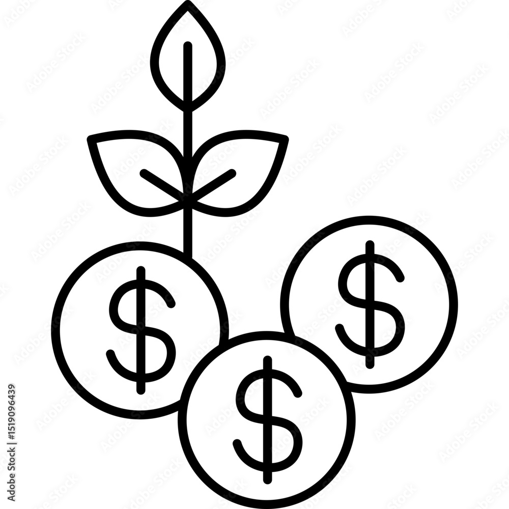 Profit Coin Icon Profit Coin Icon