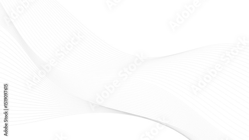 Abstract  white and gray color, modern design stripes background with curve lines, wavy pattern. Vector illustration.