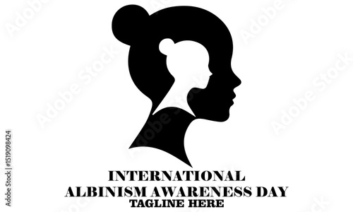 International albinism awareness day vector Illustration. International albinism awareness day logo design with white background