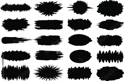 Adobe Illustrator Artwork Black paint backgrounds and splatters. Black grunge marks

