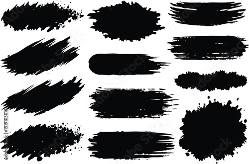 Adobe Illustrator Artwork Black paint backgrounds and splatters. Black grunge marks

