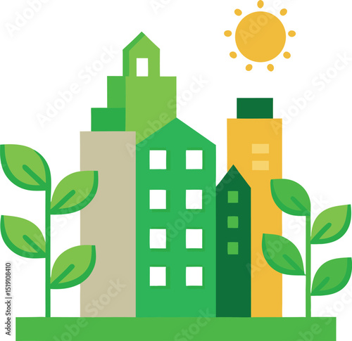simple vector of sustainable development symbols