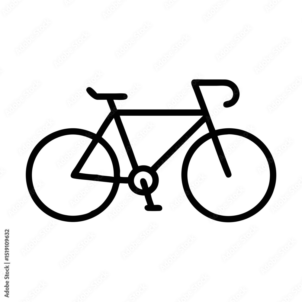 Bicycle Icon Vector Outline Illustration of Road Bike Bicycle Icon Vector Outline Illustration of Road Bike