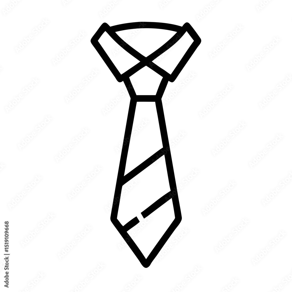 Necktie Icon Vector Outline Illustration of Formal Business Wear Necktie Icon Vector Outline Illustration of Formal Business Wear