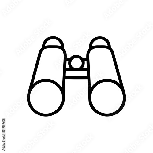Binoculars Icon Outline Vector for Exploration and Travel