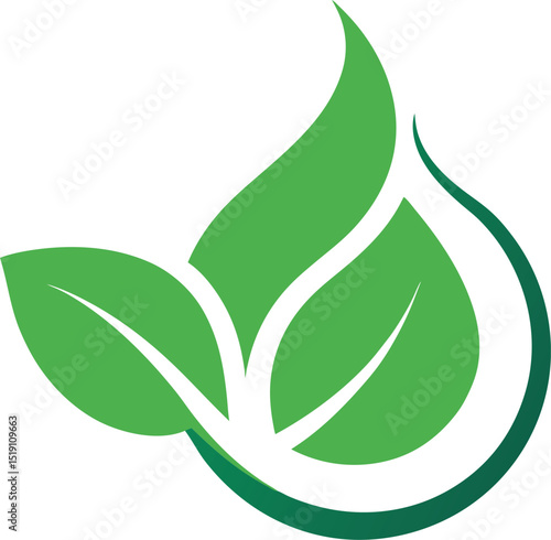 renewable resources cycle with recycling and leaves