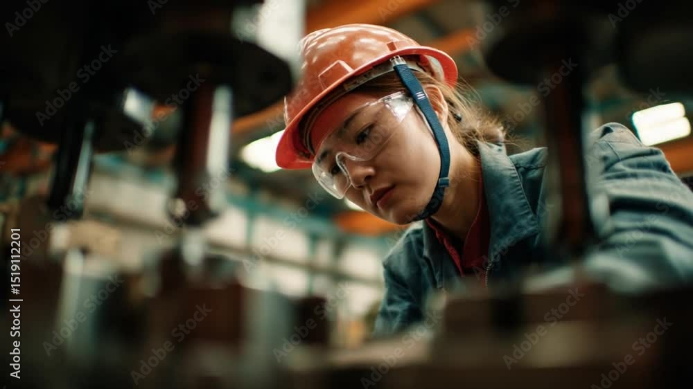 Hardworking Technician at Industry: A dedicated industry technician diligently examines machinery components. The scene encapsulates the essence of industrial expertise. Hardworking Technician at Industry: A dedicated industry technician diligently examines machinery components. The scene encapsulates the essence of industrial expertise.
