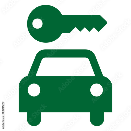 Car Rental symbol vector green