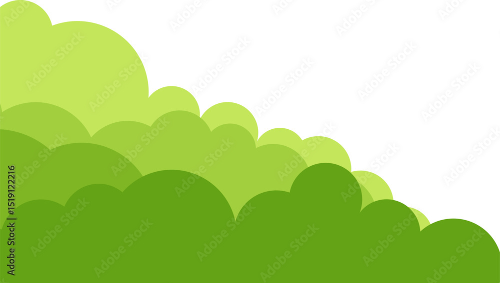 Fototapeta premium Green Bushes Corner