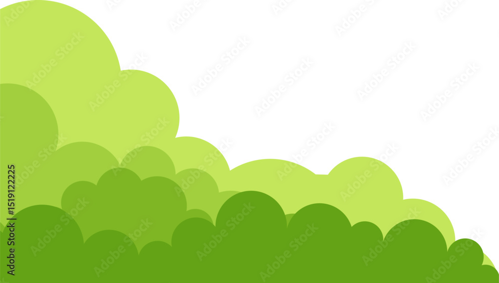 Obraz premium Green Bushes Corner