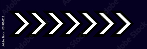 Arrow icons group. Set of black arrows symbols with blend effect. Chevron symbols. Vector isolated on white background. vector