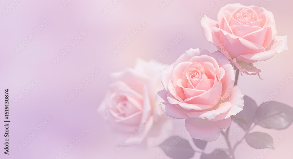 Delicate Pink Roses in Soft Focus Delicate Pink Roses in Soft Focus