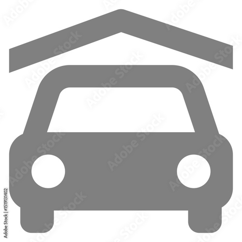 Car Garage symbol vector shadow