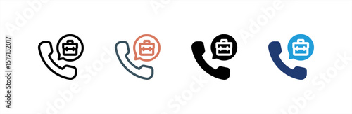 Call  icon set multiple style collection. Vector illustration.