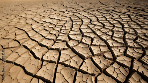 Cracked Earth: A close-up of parched soil, its surface cracked like a mosaic. The sun beats down relentlessly, leaving no respite for life.