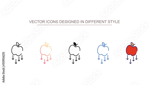 Gravitation icon design with white background stock illustration