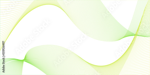White wave curve lines banner background design. Abstract soft wave lines dynamic flowing green isolated background. Vector Illustration of the green pattern of lines. stripes on white.