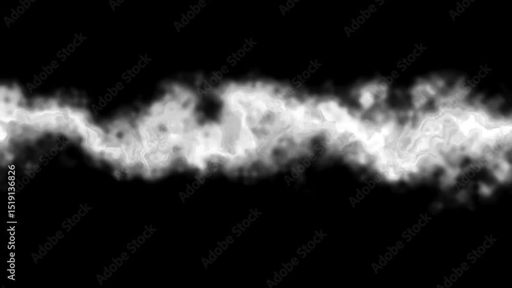 White smoke steam cloud loop on black background perfect for effects transitions overlays atmosphere White smoke steam cloud loop on black background perfect for effects transitions overlays atmosphere