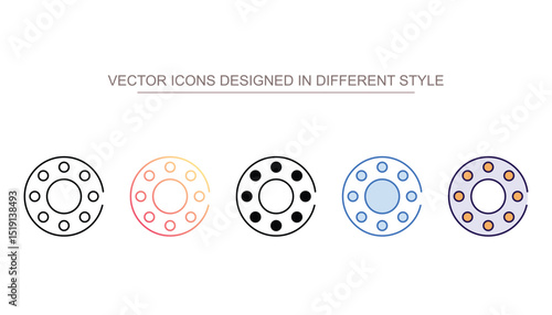 Rolling Friction icon design with white background stock illustration