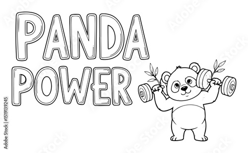 panda power quote with strong panda lifting weights