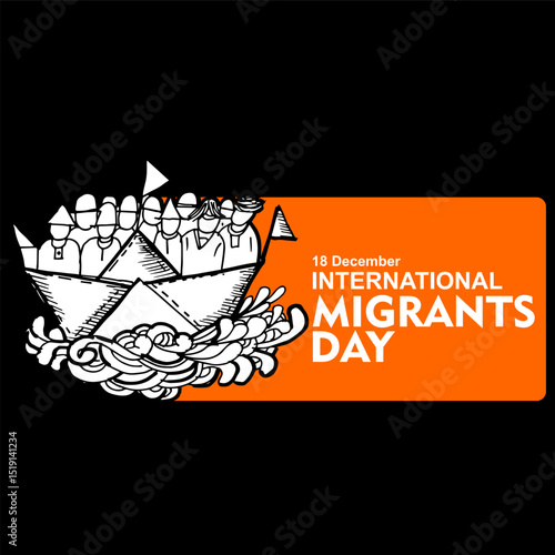 International Migrants Day, Poster Vector
