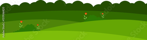 Landscape Scenery with Grass and Flower