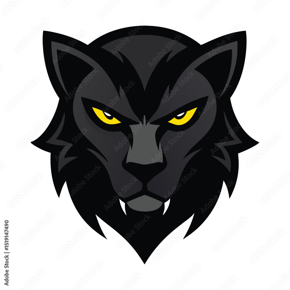 Shadow Panther Head Mascot vector art Shadow Panther Head Mascot vector art