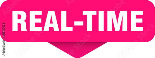 real-time sticker. real-time sign on transparent background