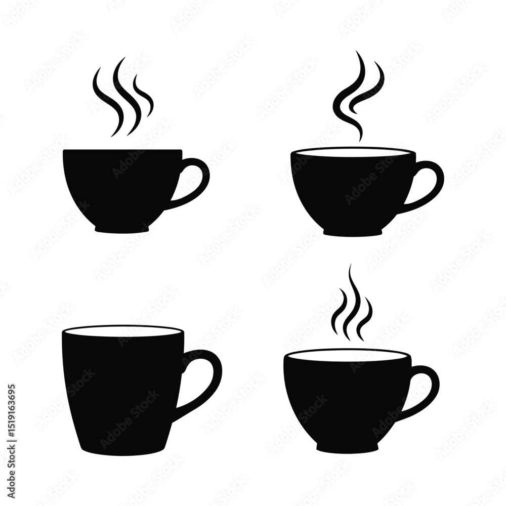 Obraz premium Coffee cup icon vector isolated on white background. Coffee cup vector icon.