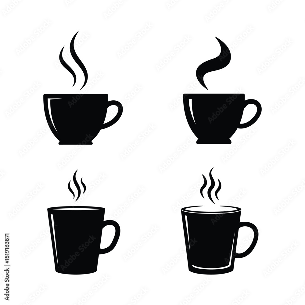 Obraz premium Coffee cup icon vector isolated on white background. Coffee cup vector icon.