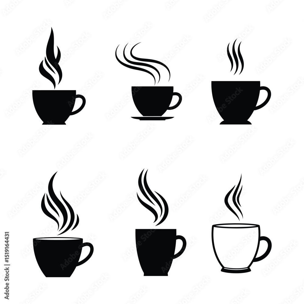 Obraz premium Coffee cup icon vector isolated on white background. Coffee cup vector icon.