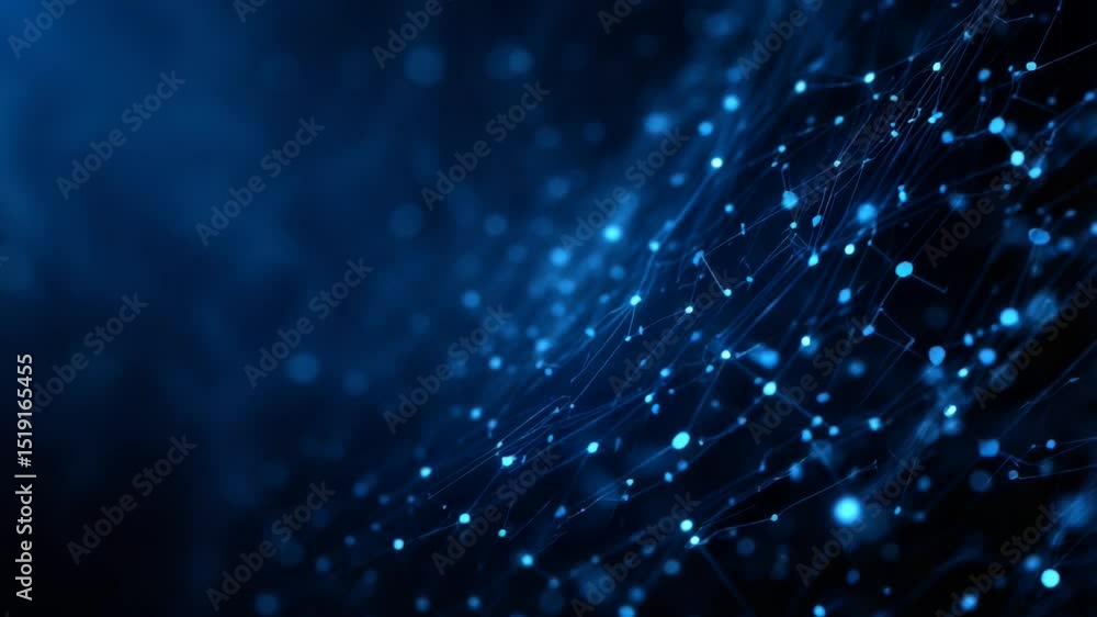 Abstract digital background featuring glowing blue lines and dots creating a network effect Abstract digital background featuring glowing blue lines and dots creating a network effect